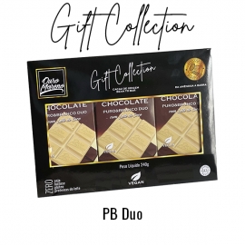 Gift Collection de Chocolate Duo Puro e Branco com 3 Barras de 80g Ouro Moreno